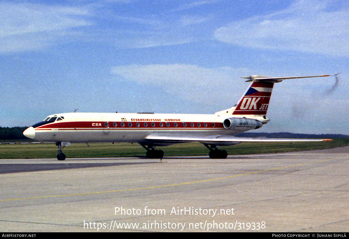 Aircraft Photo of OK-CFF | Tupolev Tu-134A | ČSA - Československé Aerolinie - Czechoslovak Airlines | AirHistory.net #319338