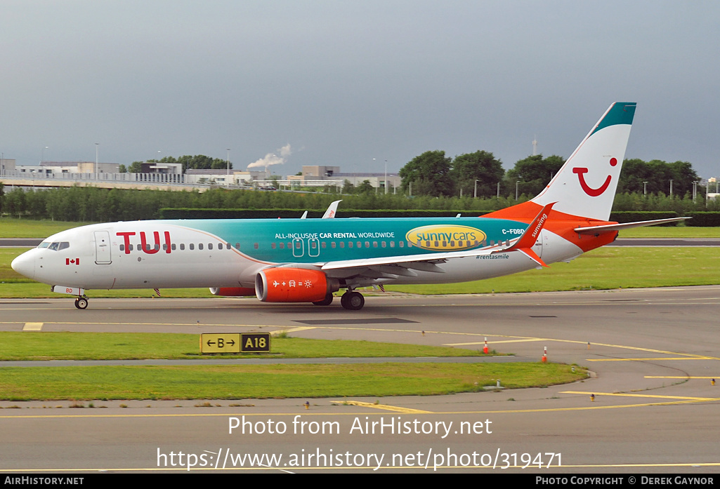 Aircraft Photo of C-FDBD | Boeing 737-8Q8 | TUI | AirHistory.net #319471