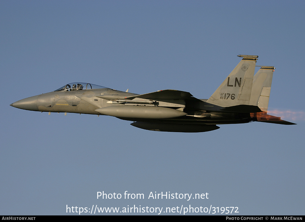 Aircraft Photo of 86-0176 / AF86-176 | McDonnell Douglas F-15C Eagle | USA - Air Force | AirHistory.net #319572