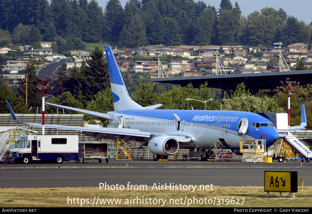 Aircraft Photo of LV-FYK | Boeing 737-8MB | Aerolíneas Argentinas | AirHistory.net #319627