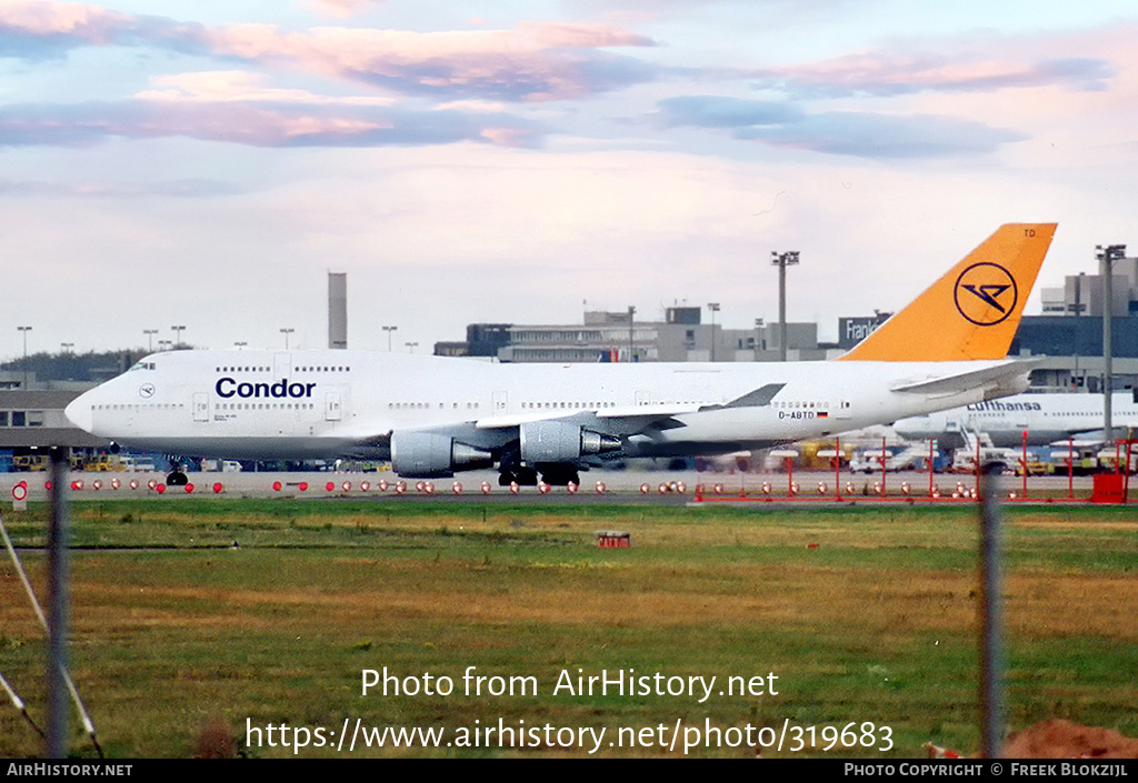 Aircraft Photo of D-ABTD | Boeing 747-430M | Condor Flugdienst | AirHistory.net #319683