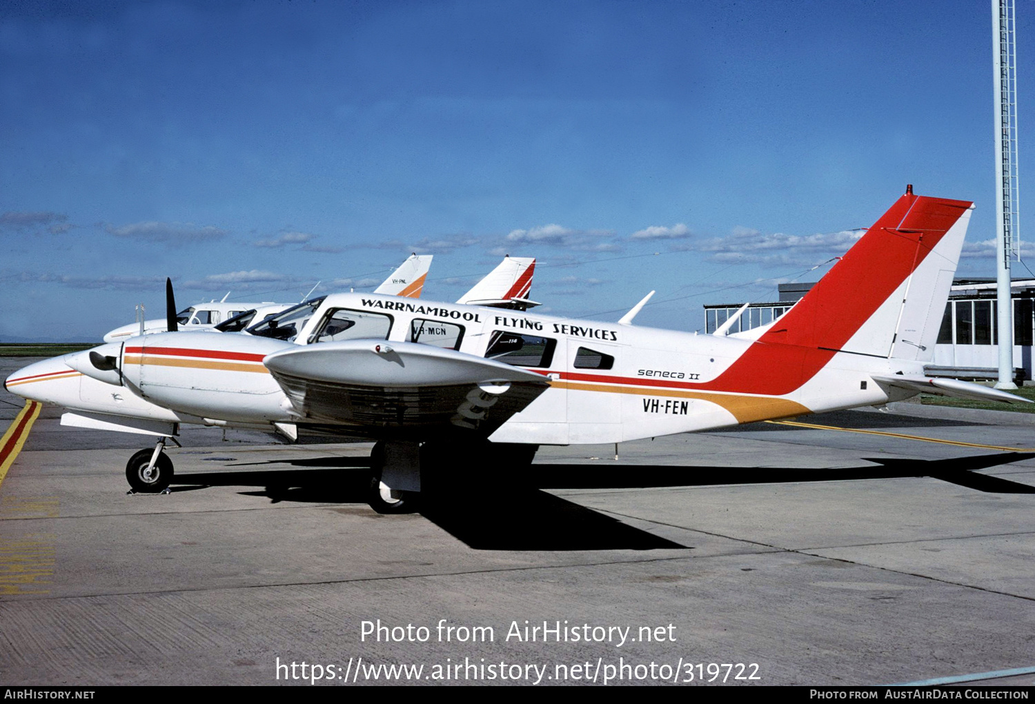 Aircraft Photo of VH-FEN | Piper PA-34-200T Seneca II | Warrnambool Flying Services | AirHistory.net #319722