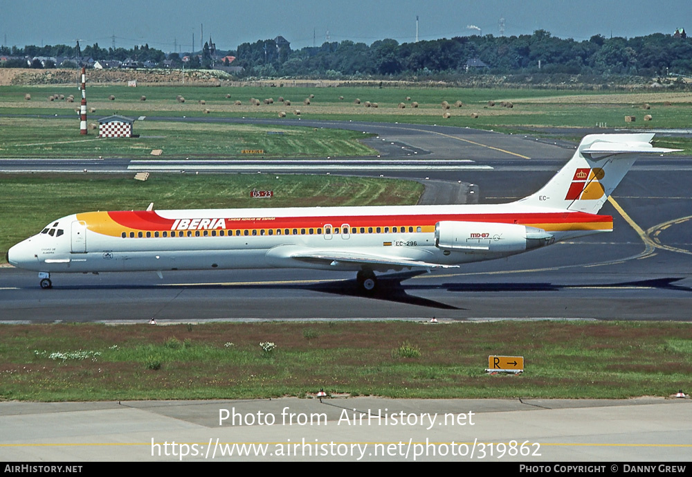 Aircraft Photo of EC-296 | McDonnell Douglas MD-87 (DC-9-87) | Iberia | AirHistory.net #319862