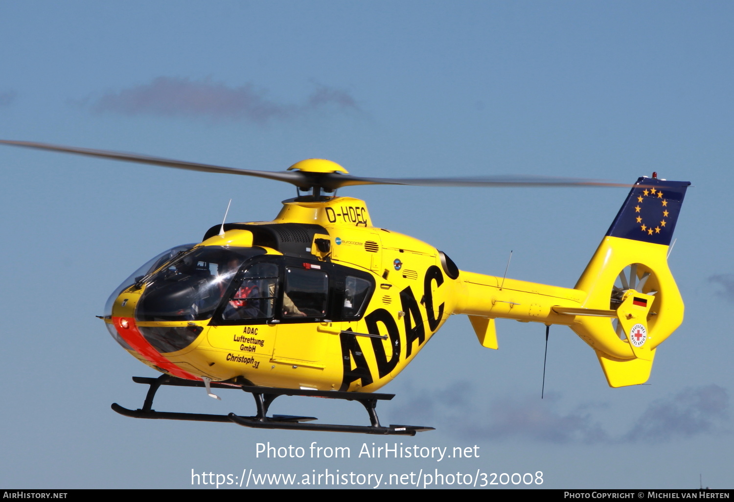 Aircraft Photo of D-HDEC | Eurocopter EC-135P-2 | ADAC Luftrettung | AirHistory.net #320008