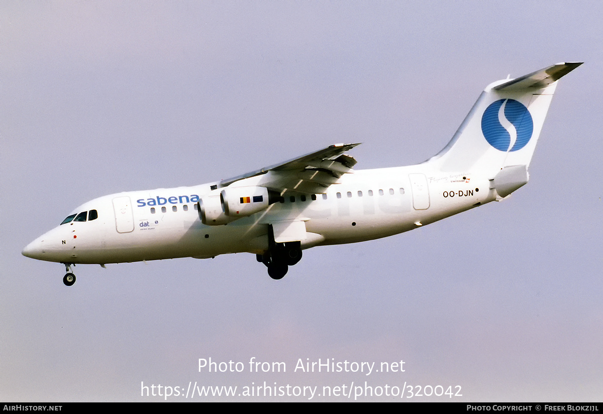 Aircraft Photo of OO-DJN | British Aerospace Avro 146-RJ85 | Sabena | AirHistory.net #320042