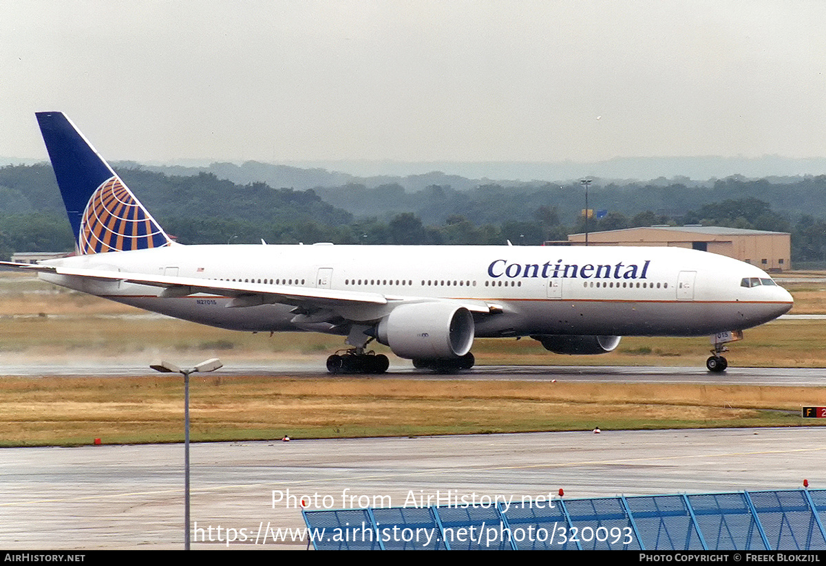 Aircraft Photo of N27015 | Boeing 777-224/ER | Continental Airlines | AirHistory.net #320093