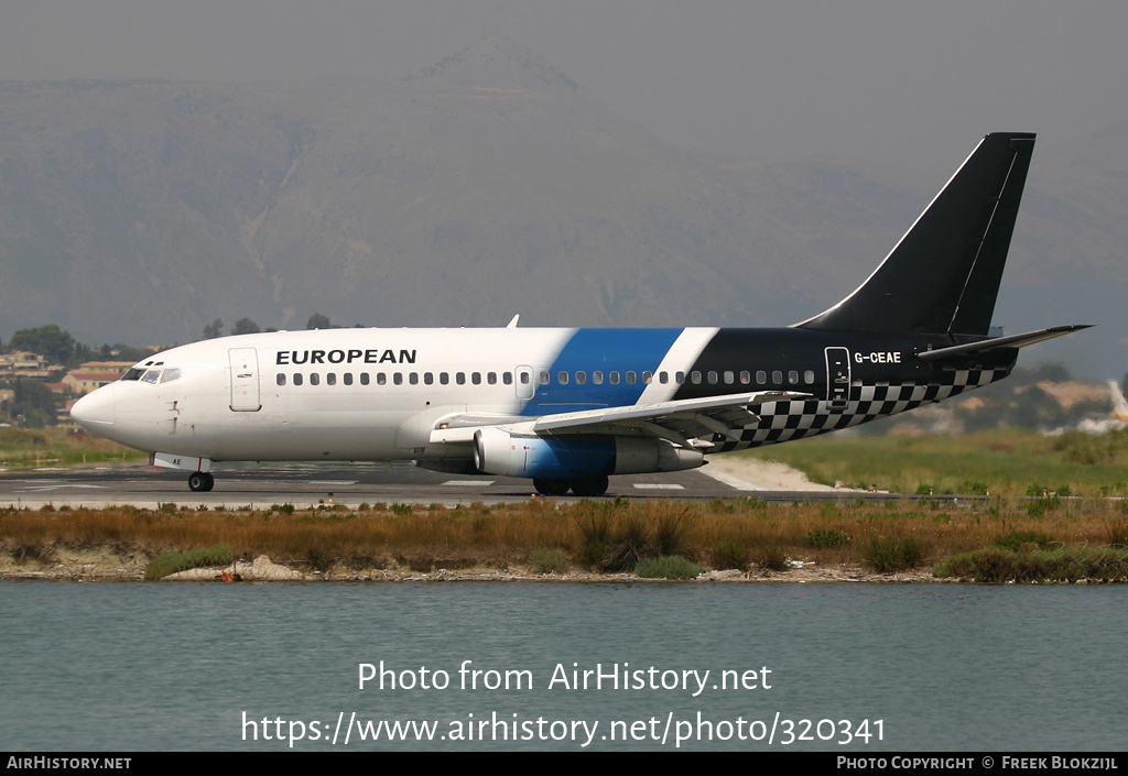 Aircraft Photo of G-CEAE | Boeing 737-229/Adv | European Aircharter - EAL/EAC | AirHistory.net #320341