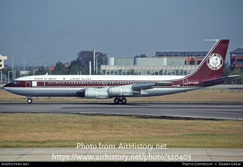 Aircraft Photo of A7-AAC | Boeing 707-336C | State of Qatar | AirHistory.net #320403