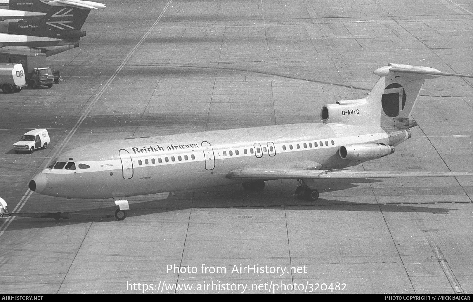 Aircraft Photo of G-AVYC | Hawker Siddeley HS-121 Trident 1E | British Airways | AirHistory.net #320482