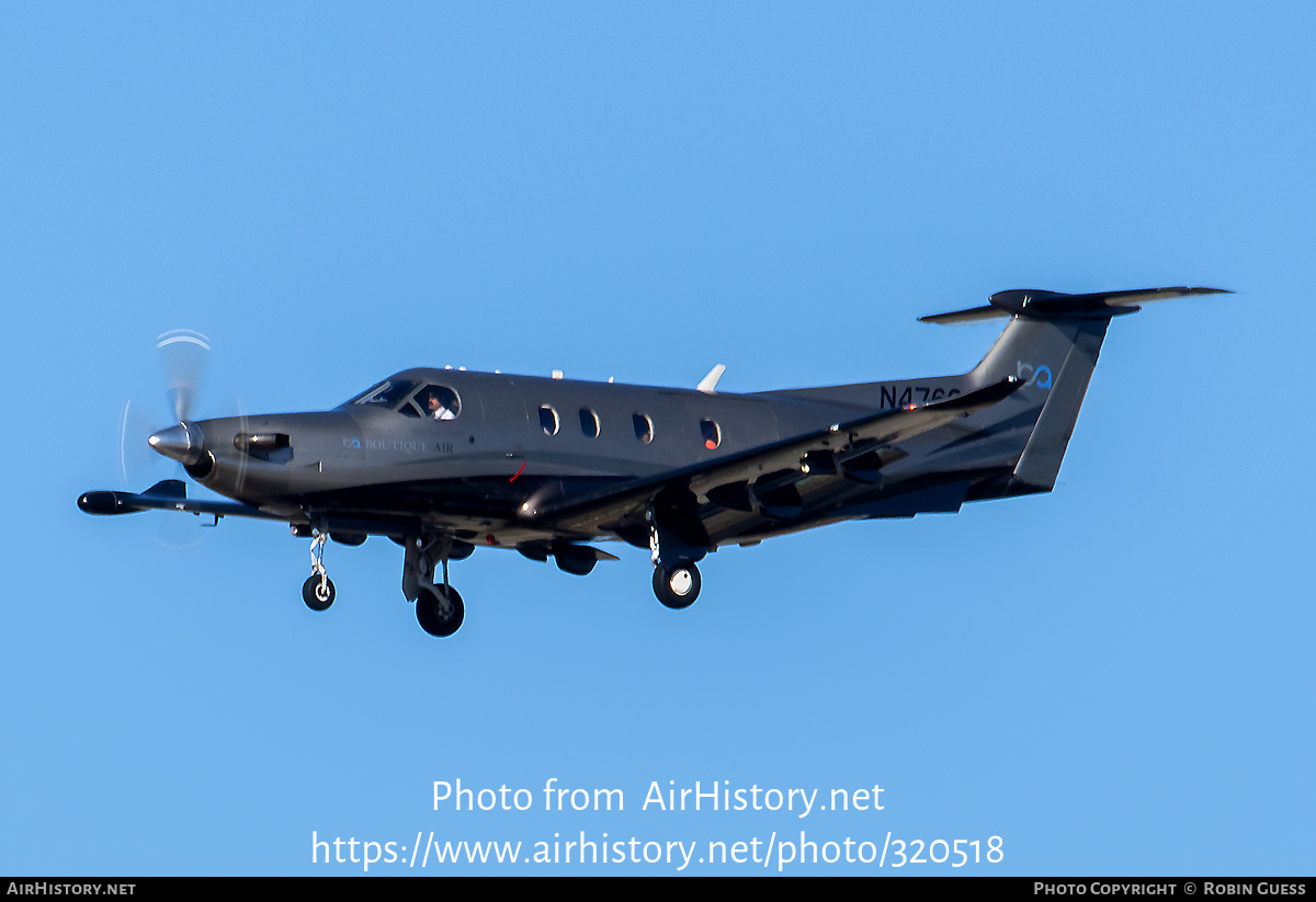 Aircraft Photo of N476SS | Pilatus PC-12/47 | Boutique Air | AirHistory.net #320518