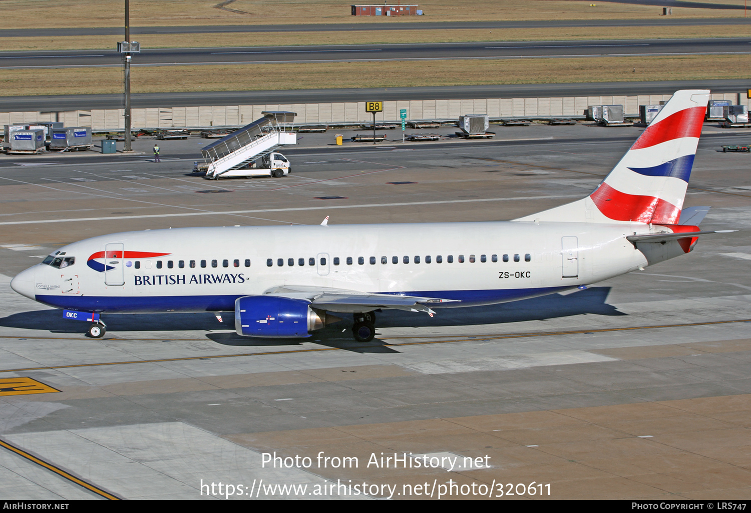 Aircraft Photo of ZS-OKC | Boeing 737-376 | British Airways | AirHistory.net #320611