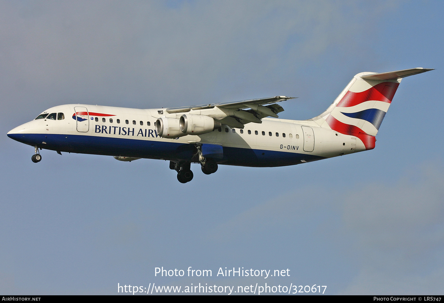 Aircraft Photo of G-OINV | British Aerospace BAe-146-300 | British Airways | AirHistory.net #320617