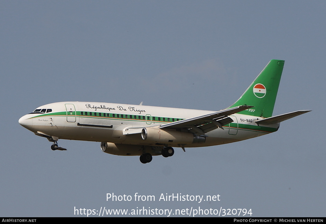 Aircraft Photo of 5U-BAG | Boeing 737-2N9C/Adv | Niger - Government | AirHistory.net #320794