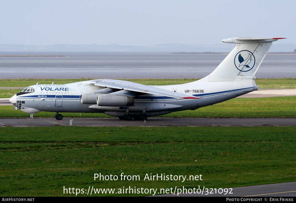 Aircraft Photo of UR-76636 | Ilyushin Il-76TD | Volare Aircompany | AirHistory.net #321092