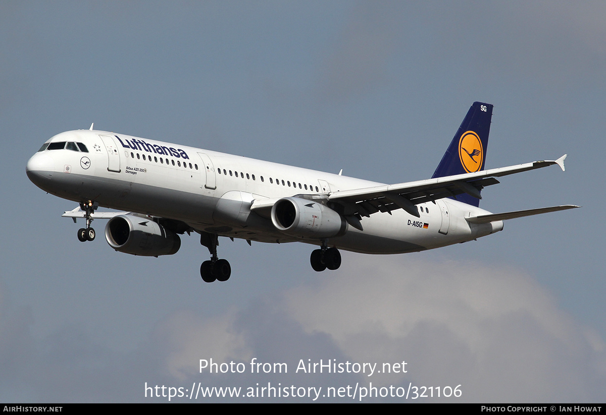 Aircraft Photo of D-AISG | Airbus A321-231 | Lufthansa | AirHistory.net #321106