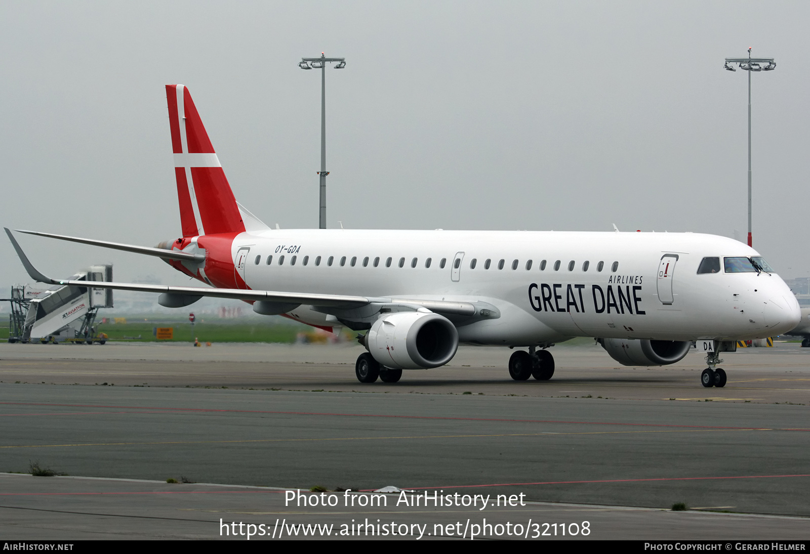 Aircraft Photo of OY-GDA | Embraer 195LR (ERJ-190-200LR) | Great Dane Airlines | AirHistory.net #321108