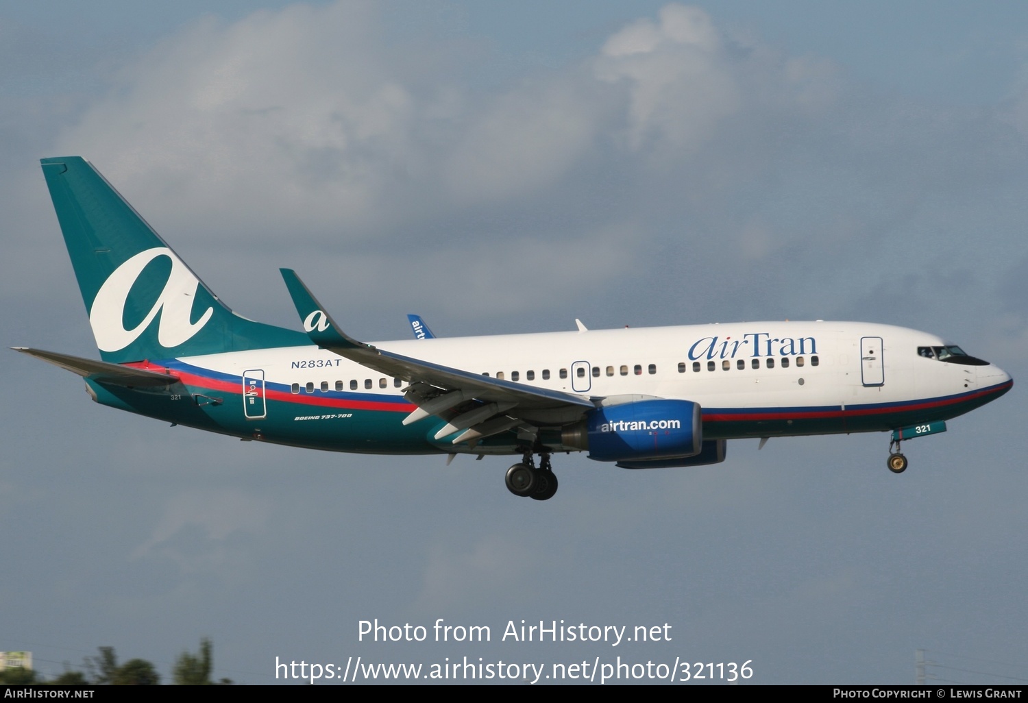 Aircraft Photo of N283AT | Boeing 737-7BD | AirTran | AirHistory.net #321136