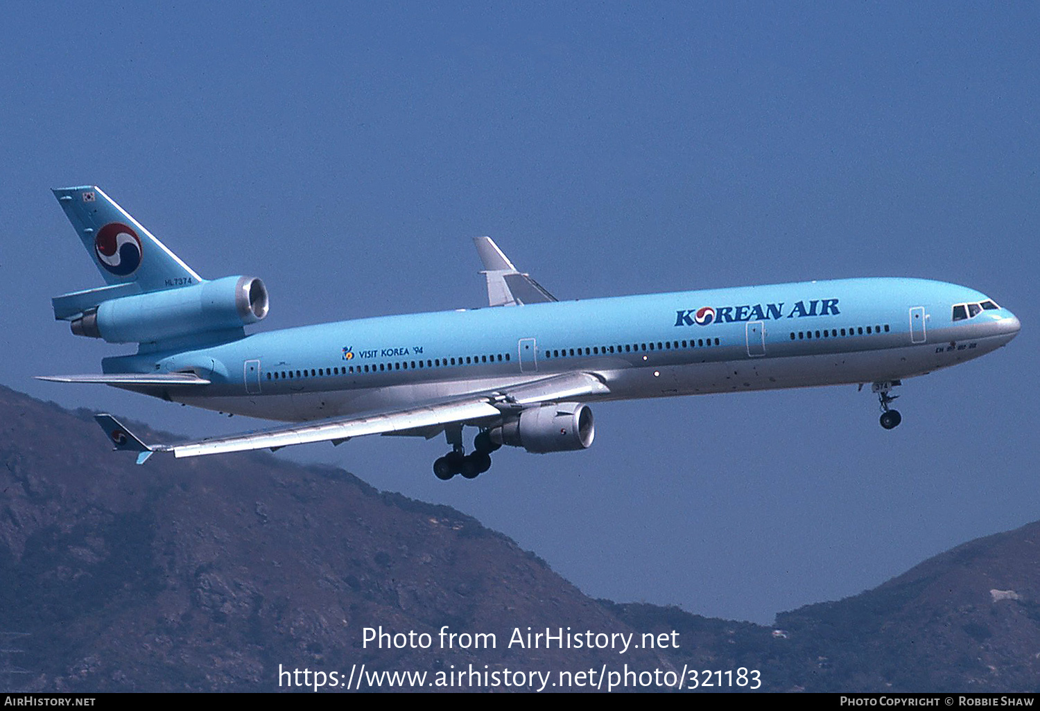 Aircraft Photo of HL7374 | McDonnell Douglas MD-11 | Korean Air | AirHistory.net #321183