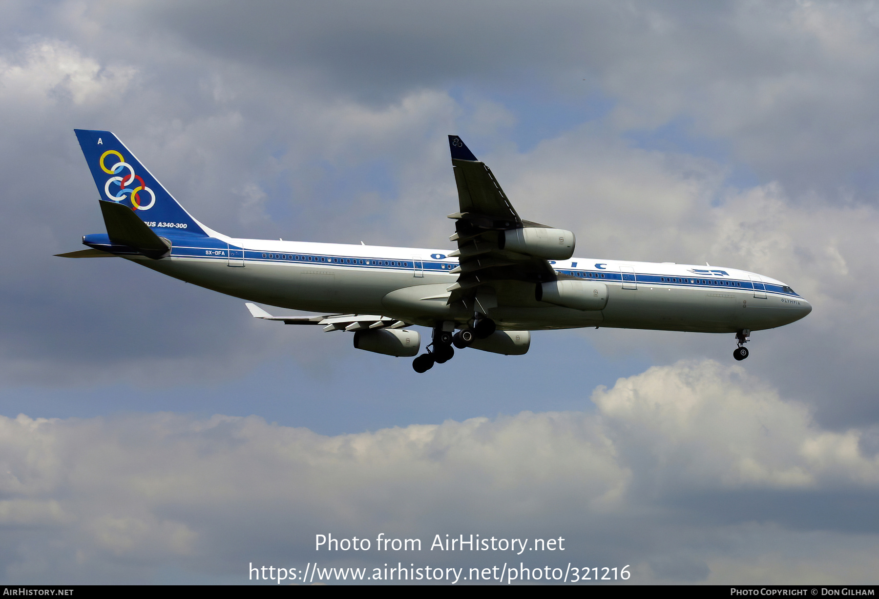 Aircraft Photo of SX-DFA | Airbus A340-313 | Olympic | AirHistory.net #321216