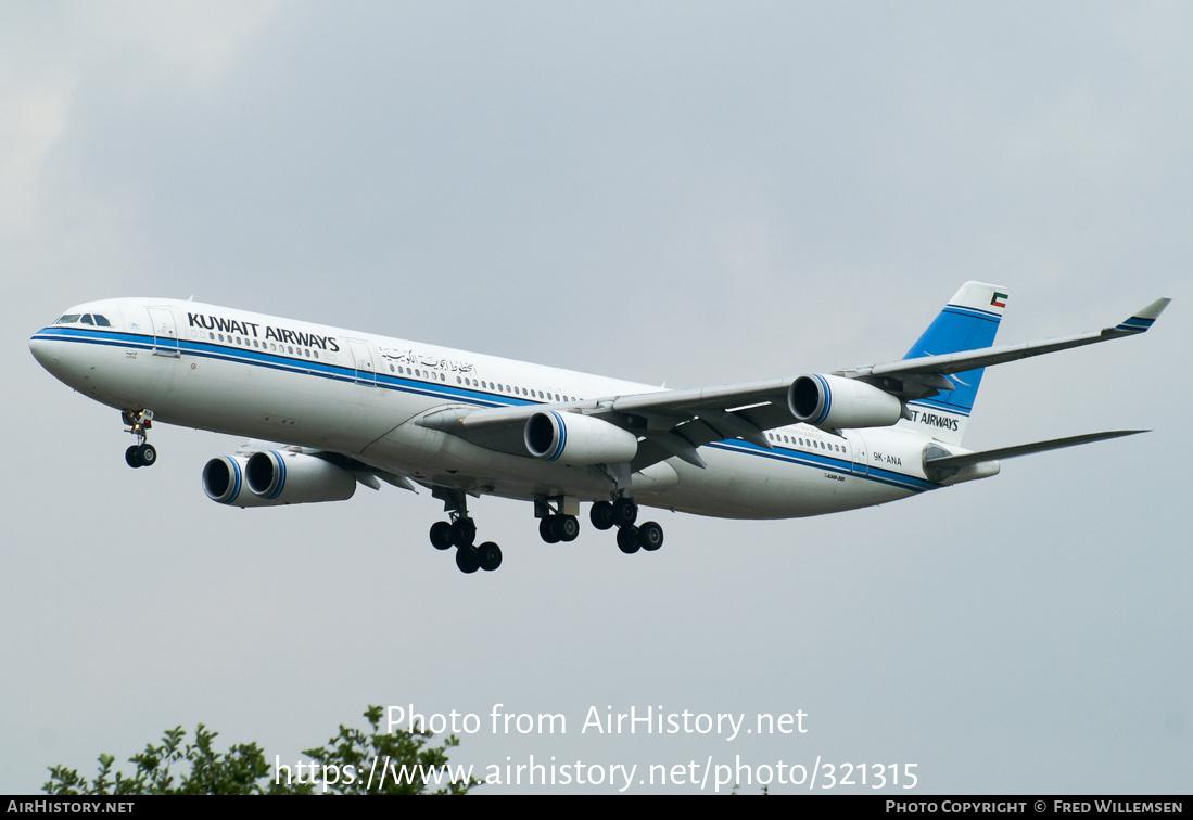 Aircraft Photo of 9K-ANA | Airbus A340-313 | Kuwait Airways | AirHistory.net #321315