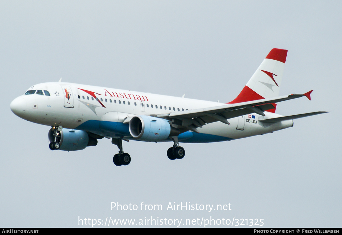 Aircraft Photo of OE-LDA | Airbus A319-112 | Austrian Airlines | AirHistory.net #321325