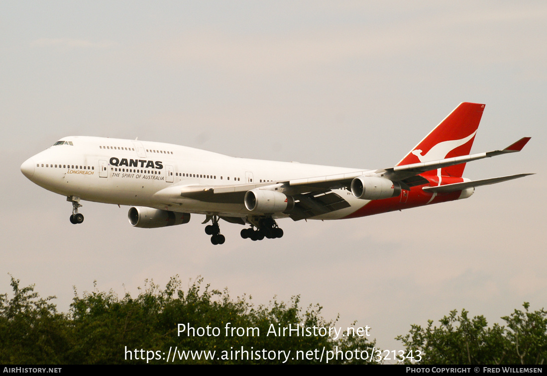 Aircraft Photo of VH-OJT | Boeing 747-438 | Qantas | AirHistory.net #321343