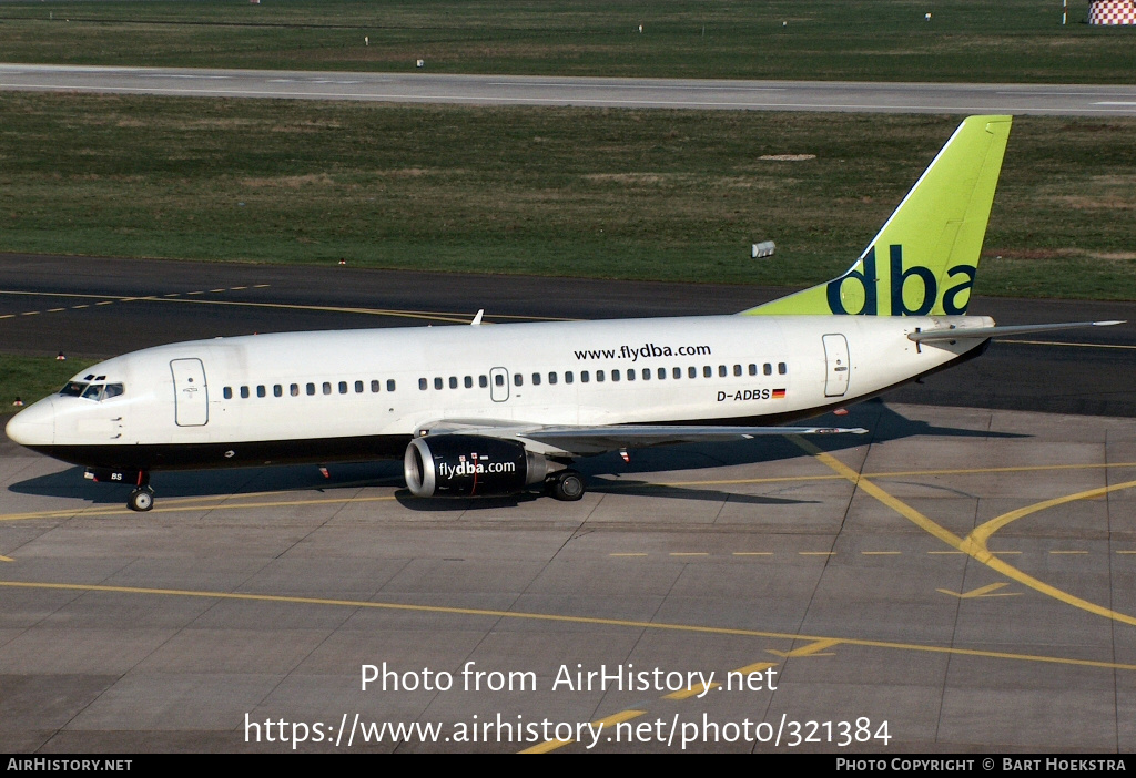 Aircraft Photo of D-ADBS | Boeing 737-31S | DBA - Deutsche BA | AirHistory.net #321384