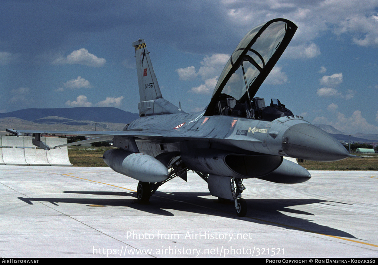 Aircraft Photo of 94-1557 | General Dynamics F-16D Fighting Falcon | Turkey - Air Force | AirHistory.net #321521