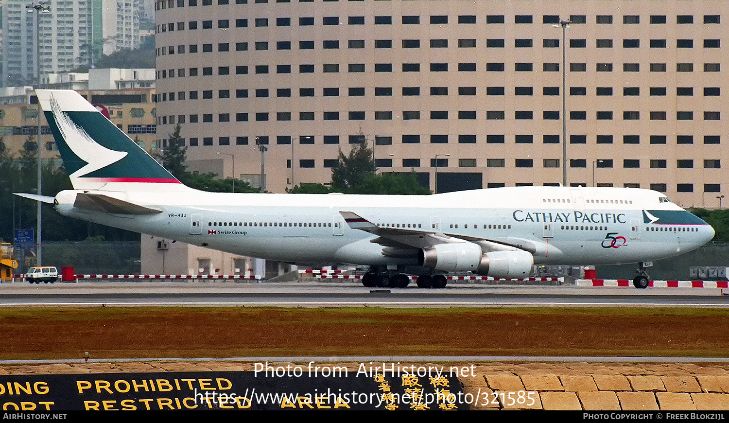 Aircraft Photo of VR-HUJ | Boeing 747-467 | Cathay Pacific Airways | AirHistory.net #321585