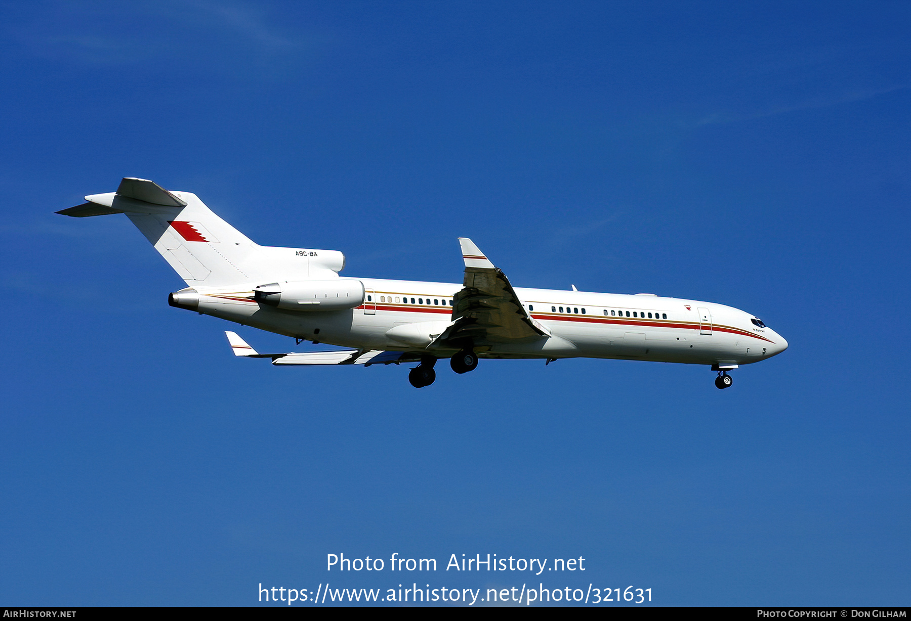 Aircraft Photo of A9C-BA | Boeing 727-2M7/Adv(RE) Super 27 | Bahrain Royal Flight | AirHistory.net #321631