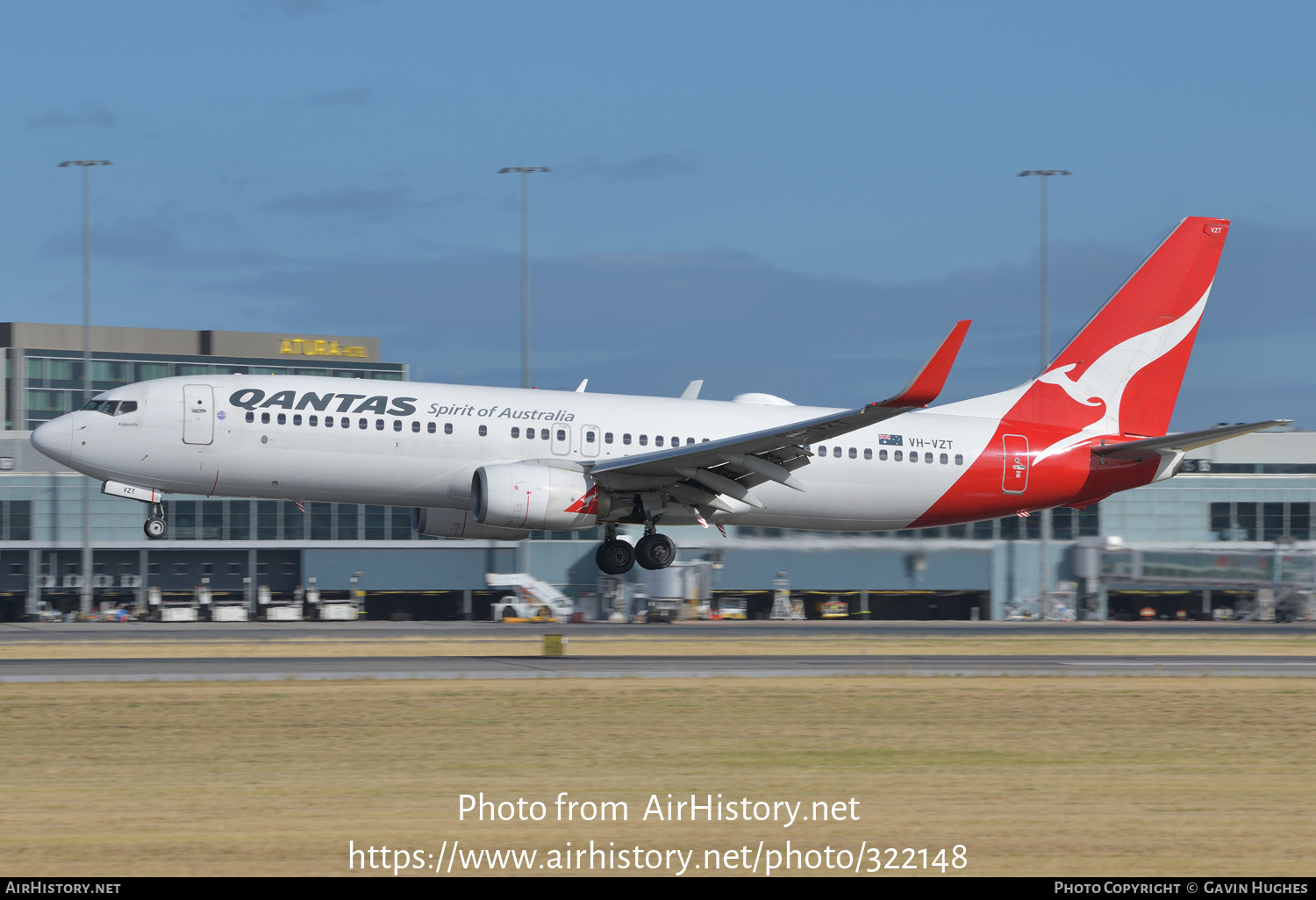 Aircraft Photo of VH-VZT | Boeing 737-838 | Qantas | AirHistory.net #322148