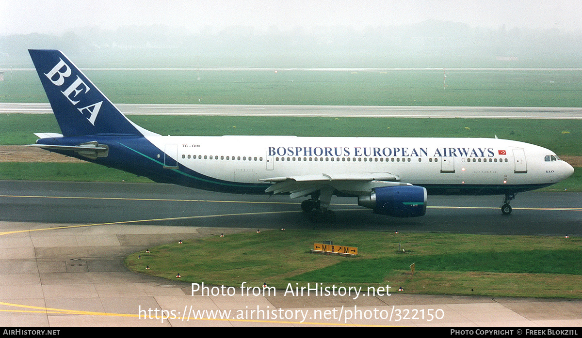 Aircraft Photo of TC-OIM | Airbus A300B4-120 | Bosphorus European Airways - BEA | AirHistory.net #322150