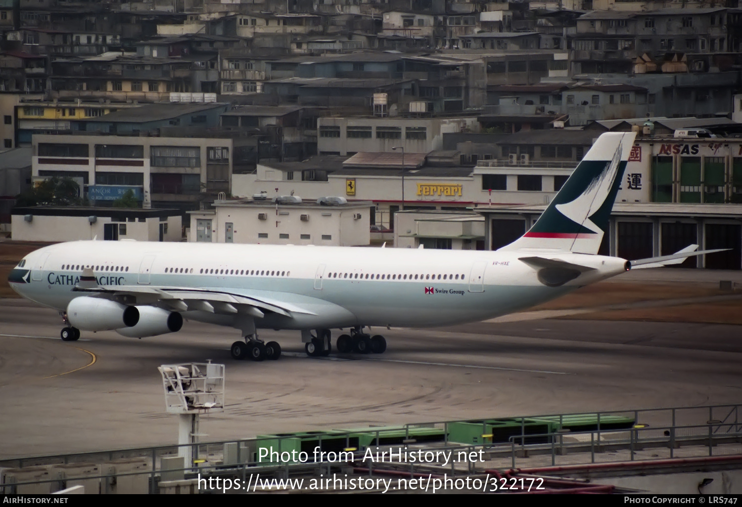 Aircraft Photo of VR-HXE | Airbus A340-313X | Cathay Pacific Airways | AirHistory.net #322172