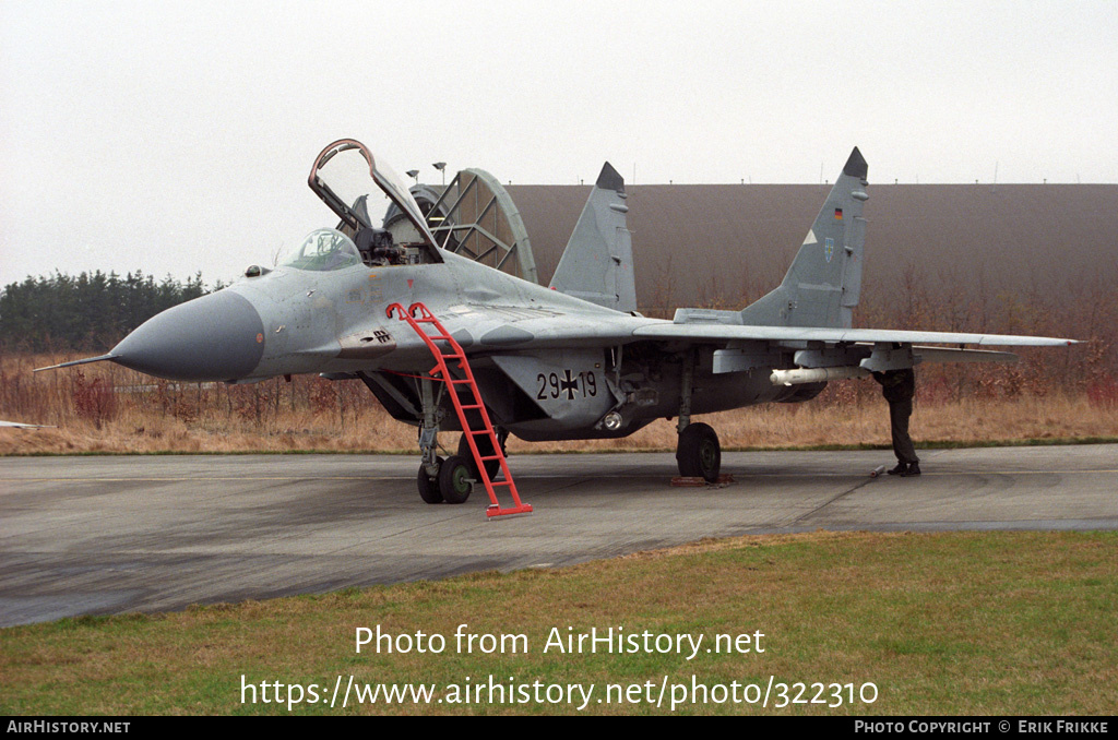 Aircraft Photo of 2919 | Mikoyan-Gurevich MiG-29G (9-12) | Germany - Air Force | AirHistory.net #322310