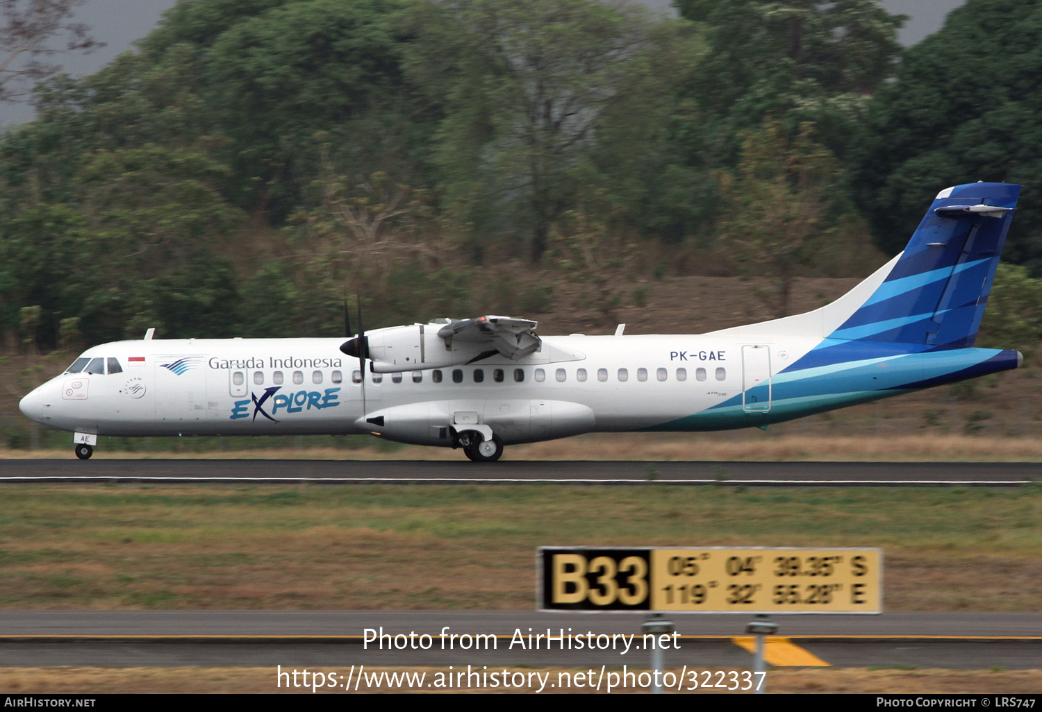 Aircraft Photo of PK-GAE | ATR ATR-72-600 (ATR-72-212A) | Garuda Indonesia Explore | AirHistory.net #322337