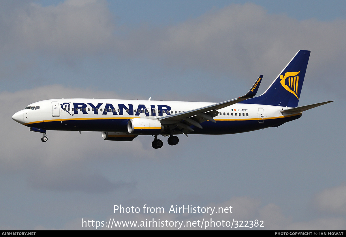 Aircraft Photo of EI-EVY | Boeing 737-8AS | Ryanair | AirHistory.net #322382