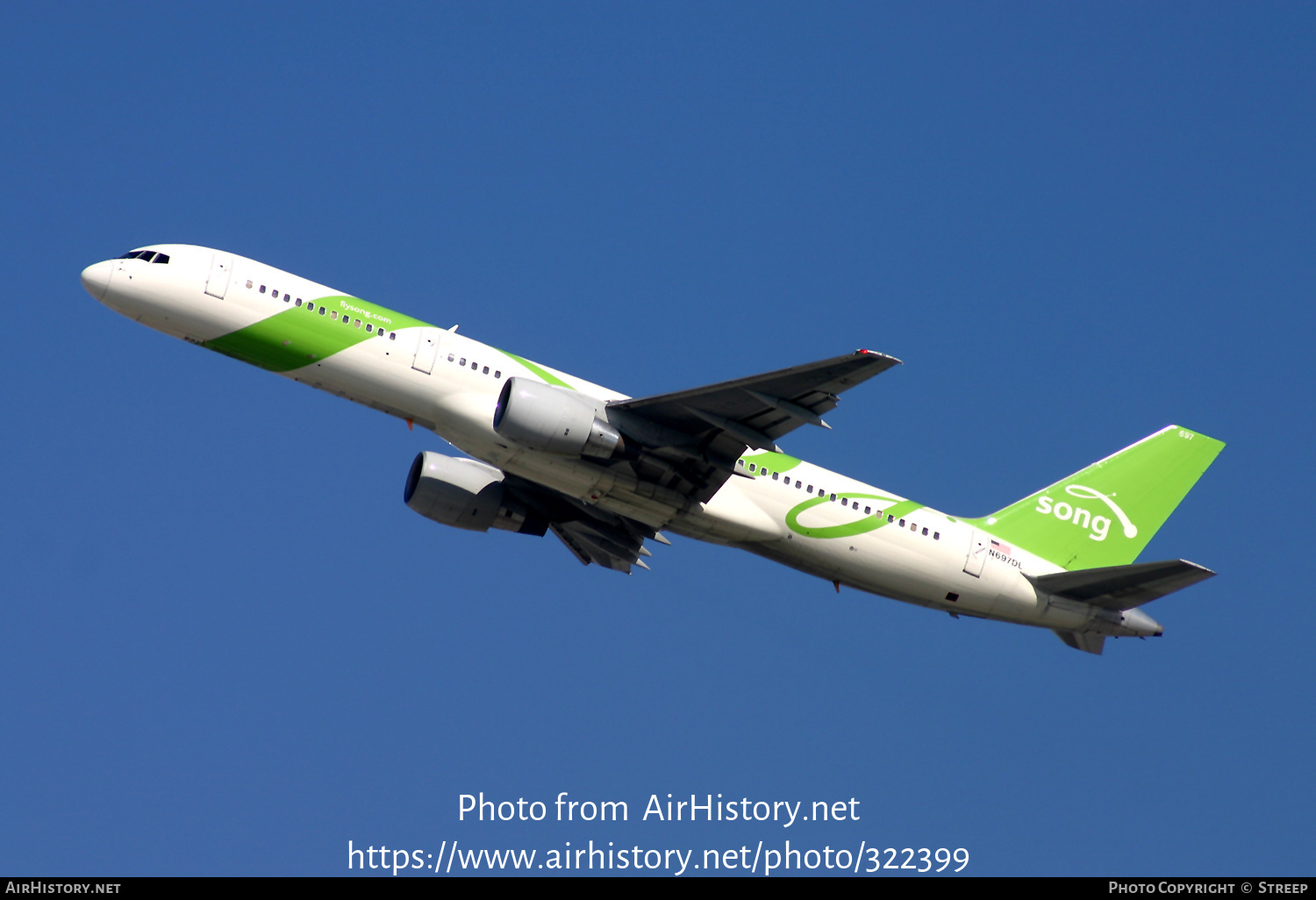 Aircraft Photo of N697DL | Boeing 757-232 | Song | AirHistory.net #322399