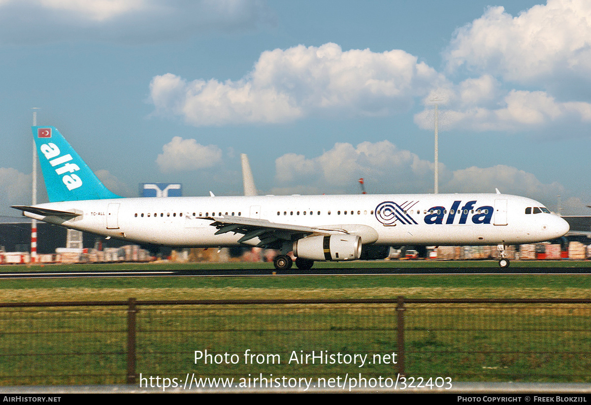 Aircraft Photo of TC-ALL | Airbus A321-131 | Air Alfa | AirHistory.net #322403