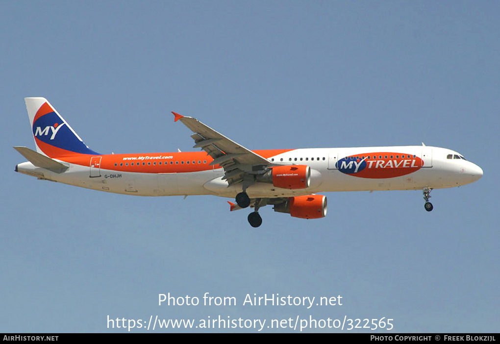 Aircraft Photo of G-DHJH | Airbus A321-211 | MyTravel Airways | AirHistory.net #322565