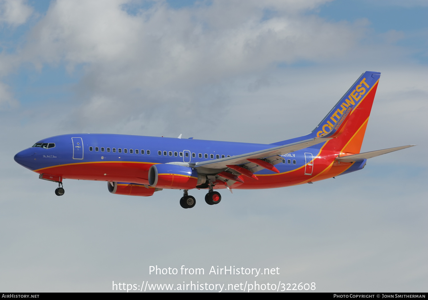 Aircraft Photo of N201LV | Boeing 737-7H4 | Southwest Airlines | AirHistory.net #322608