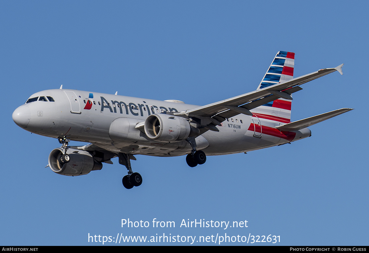 Aircraft Photo of N716UW | Airbus A319-112 | American Airlines | AirHistory.net #322631