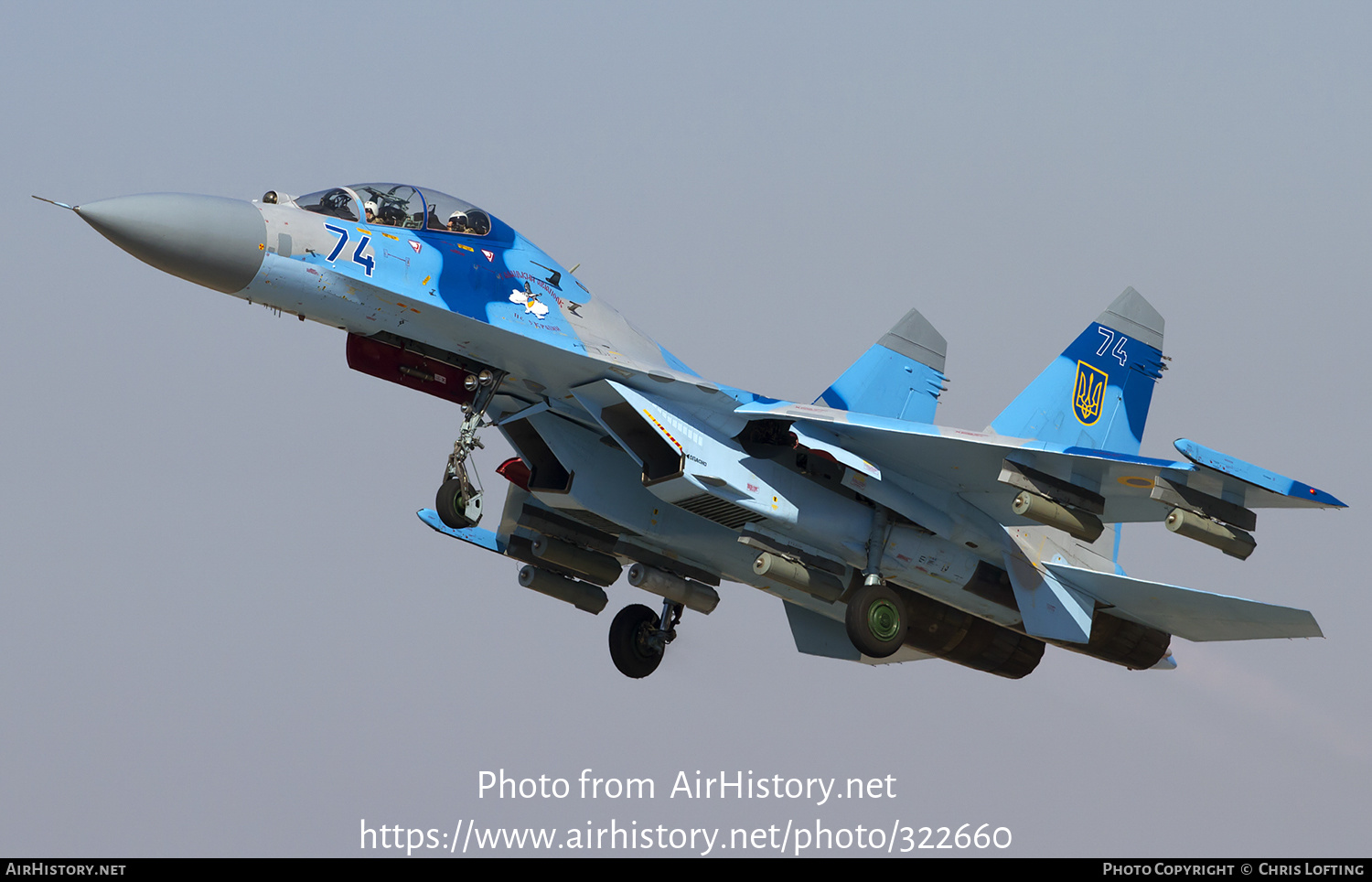 Aircraft Photo of 74 blue | Sukhoi Su-27UP | Ukraine - Air Force ...