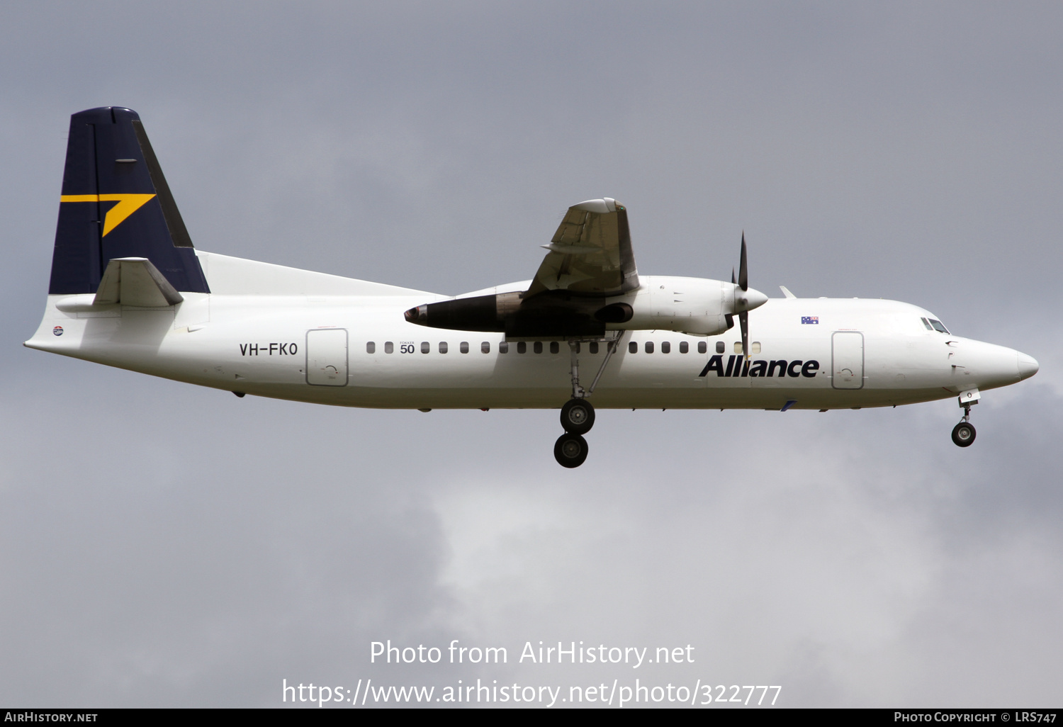 Aircraft Photo of VH-FKO | Fokker 50 | Alliance Airlines | AirHistory.net #322777