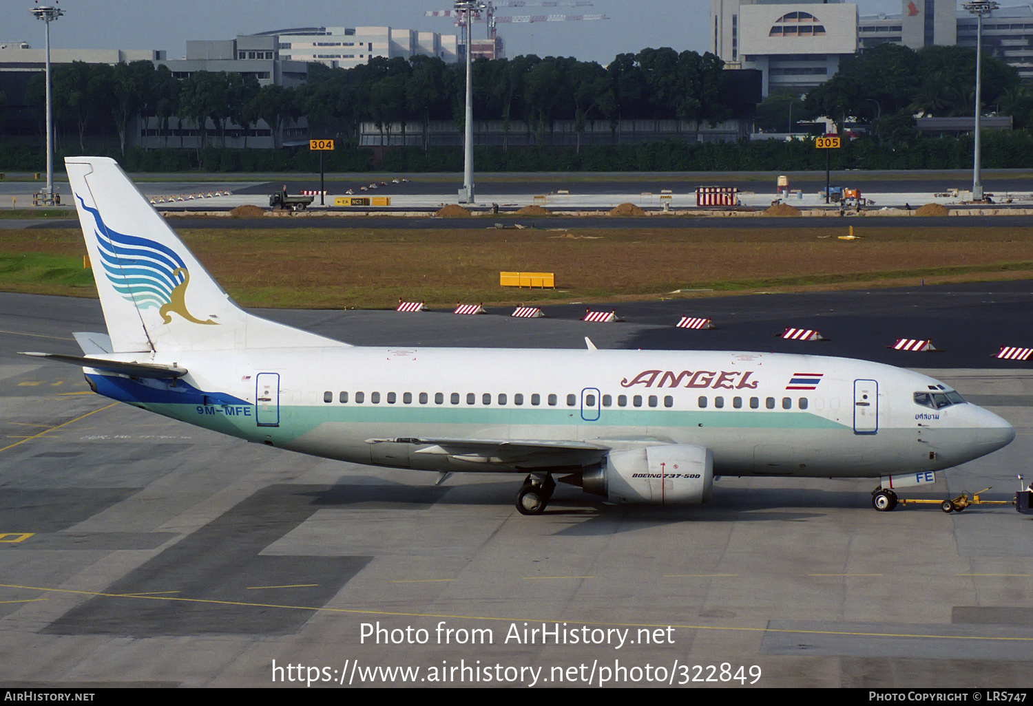 Aircraft Photo of 9M-MFE | Boeing 737-5H6 | Angel Air | AirHistory.net #322849