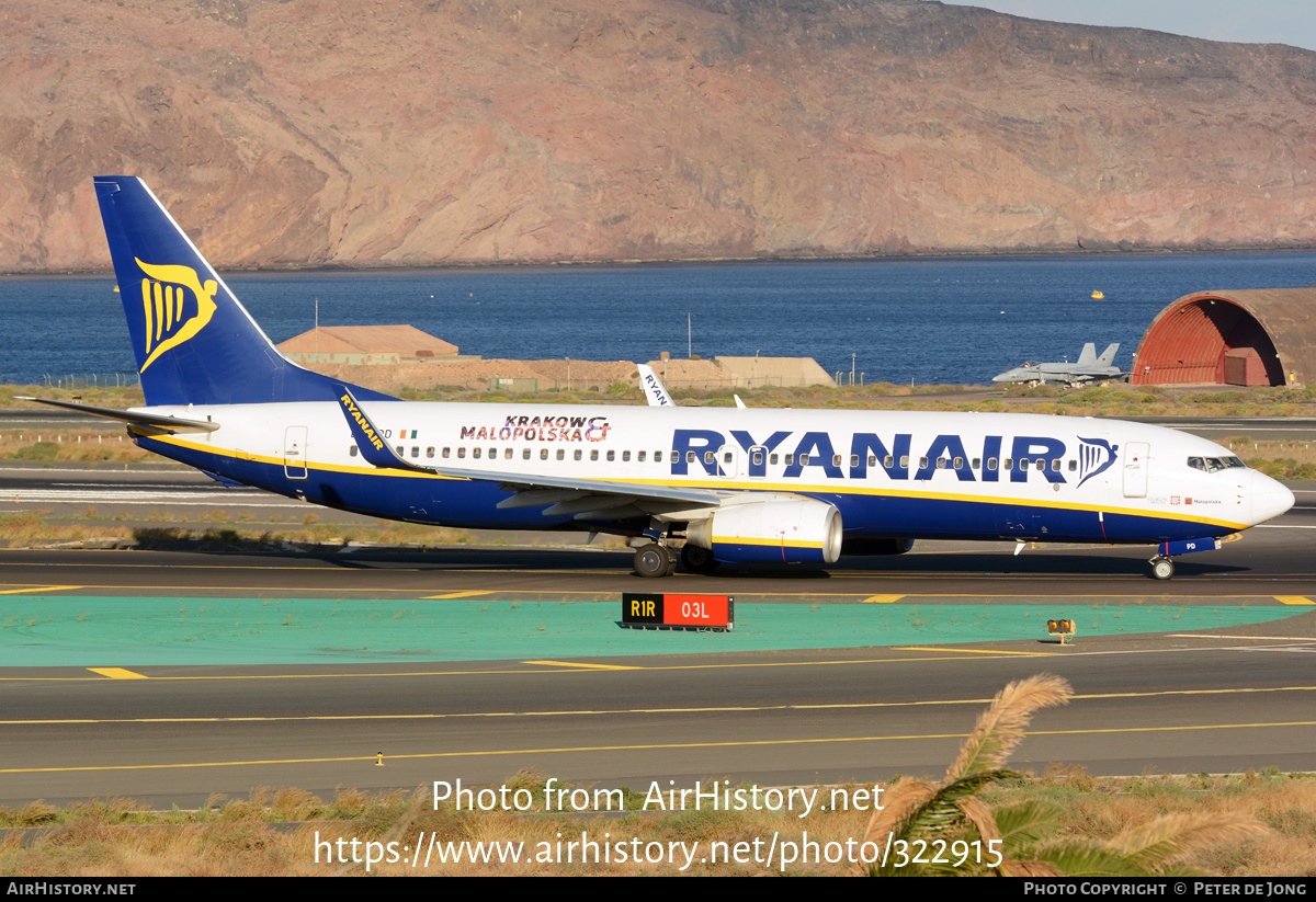 Aircraft Photo of EI-EPD | Boeing 737-8AS | Ryanair | AirHistory.net #322915