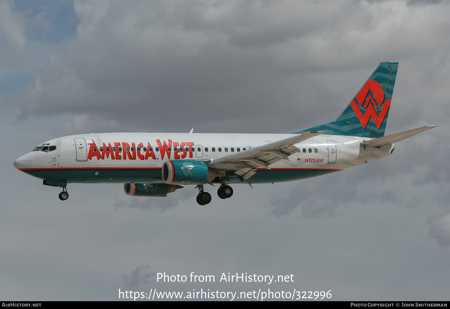 Aircraft Photo of N175AW | Boeing 737-33A | America West Airlines | AirHistory.net #322996