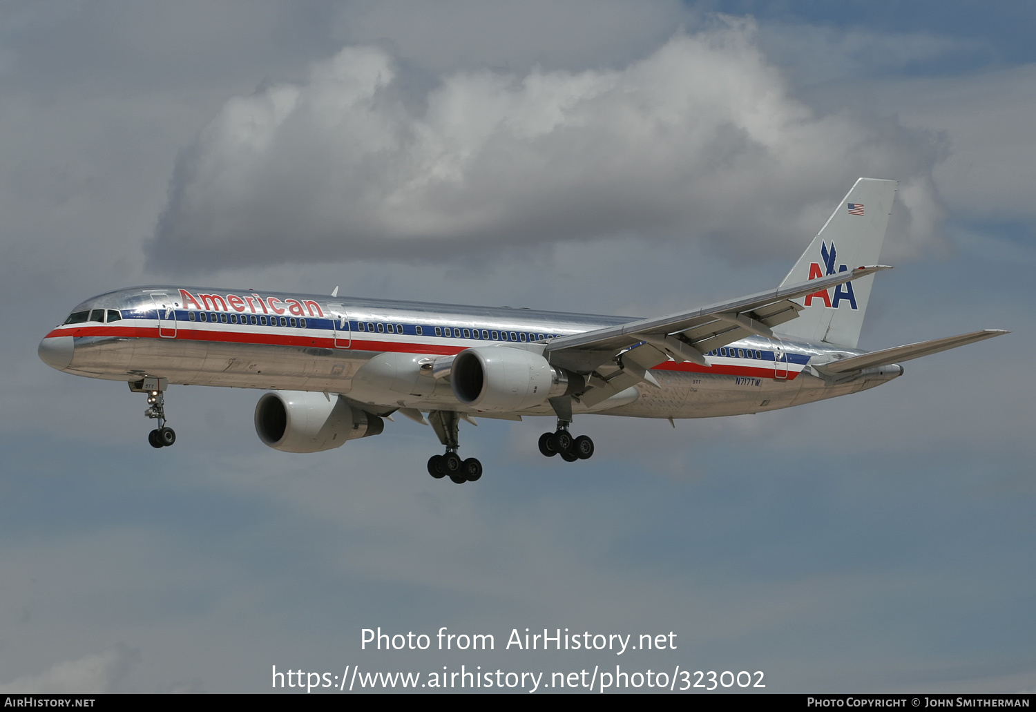 Aircraft Photo of N717TW | Boeing 757-231 | American Airlines | AirHistory.net #323002