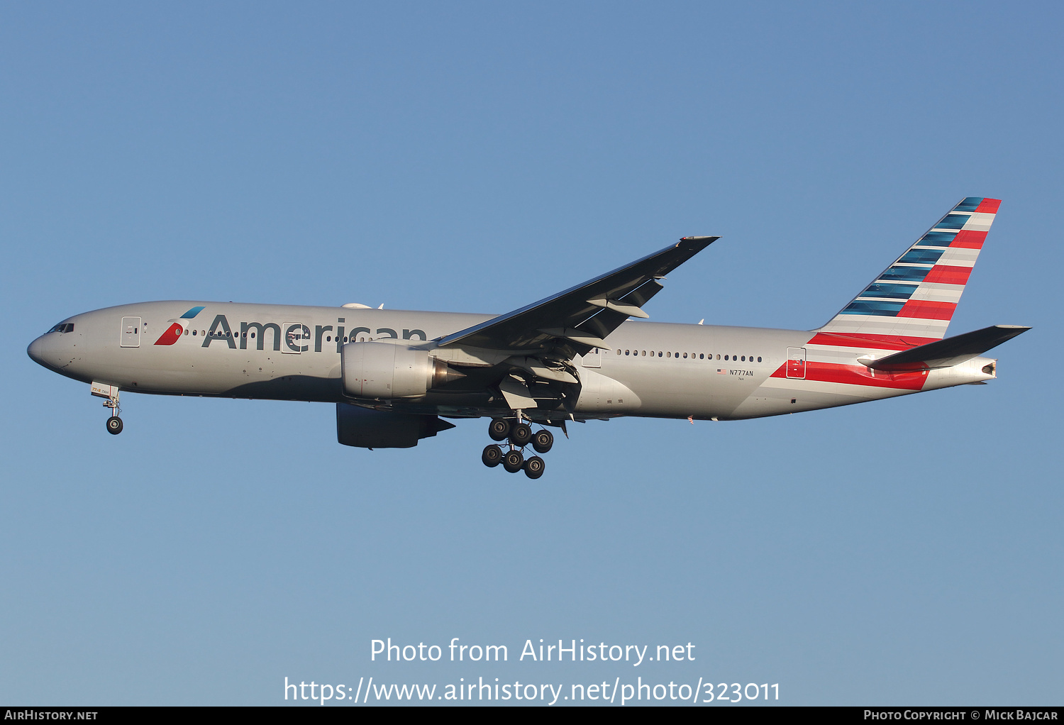 Aircraft Photo of N777AN | Boeing 777-223/ER | American Airlines | AirHistory.net #323011