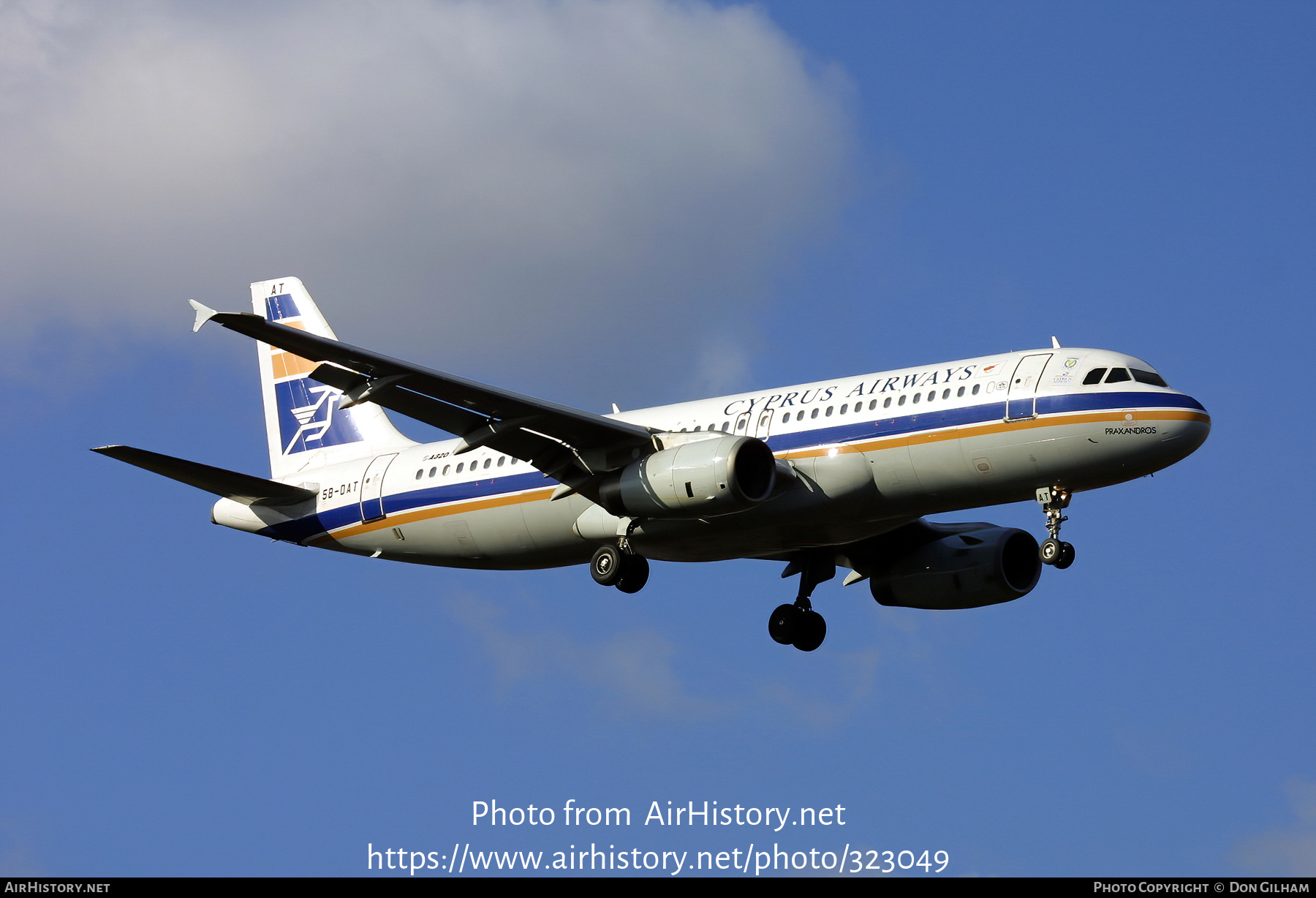 Aircraft Photo of 5B-DAT | Airbus A320-231 | Cyprus Airways | AirHistory.net #323049