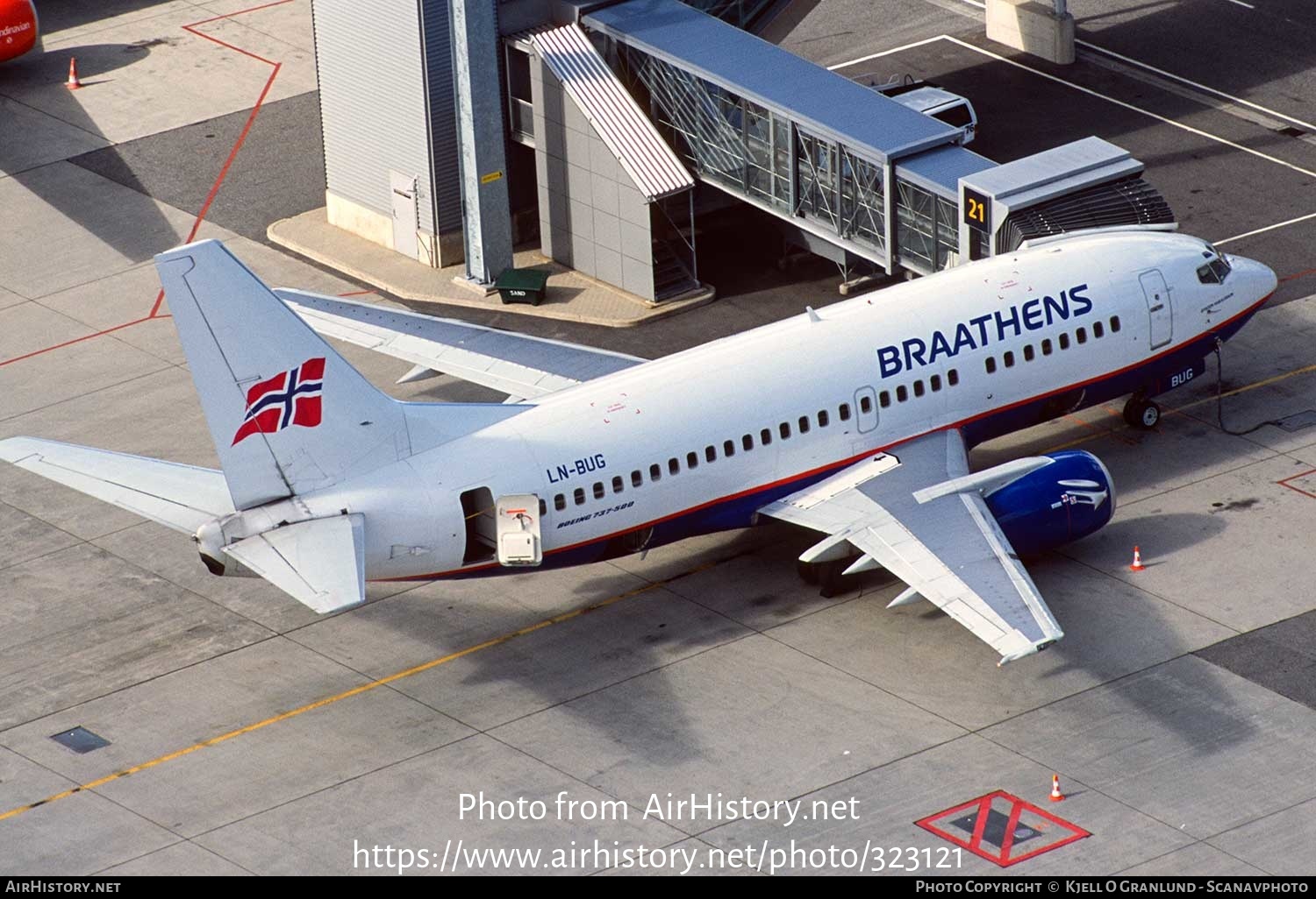 Aircraft Photo of LN-BUG | Boeing 737-505 | Braathens | AirHistory.net #323121